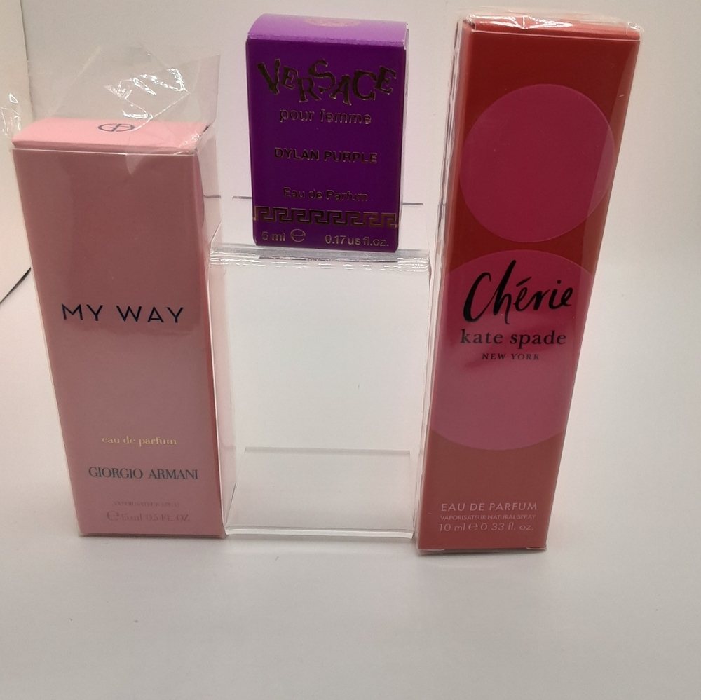 FLASH SALE Perfume Bundle (My Way, Kate Spade Cherie & Versace Dylan Purple)